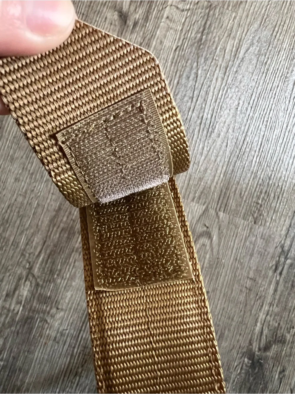 5.11 Tactical Coyote Brown Webbing Belt with Black Logo Patch